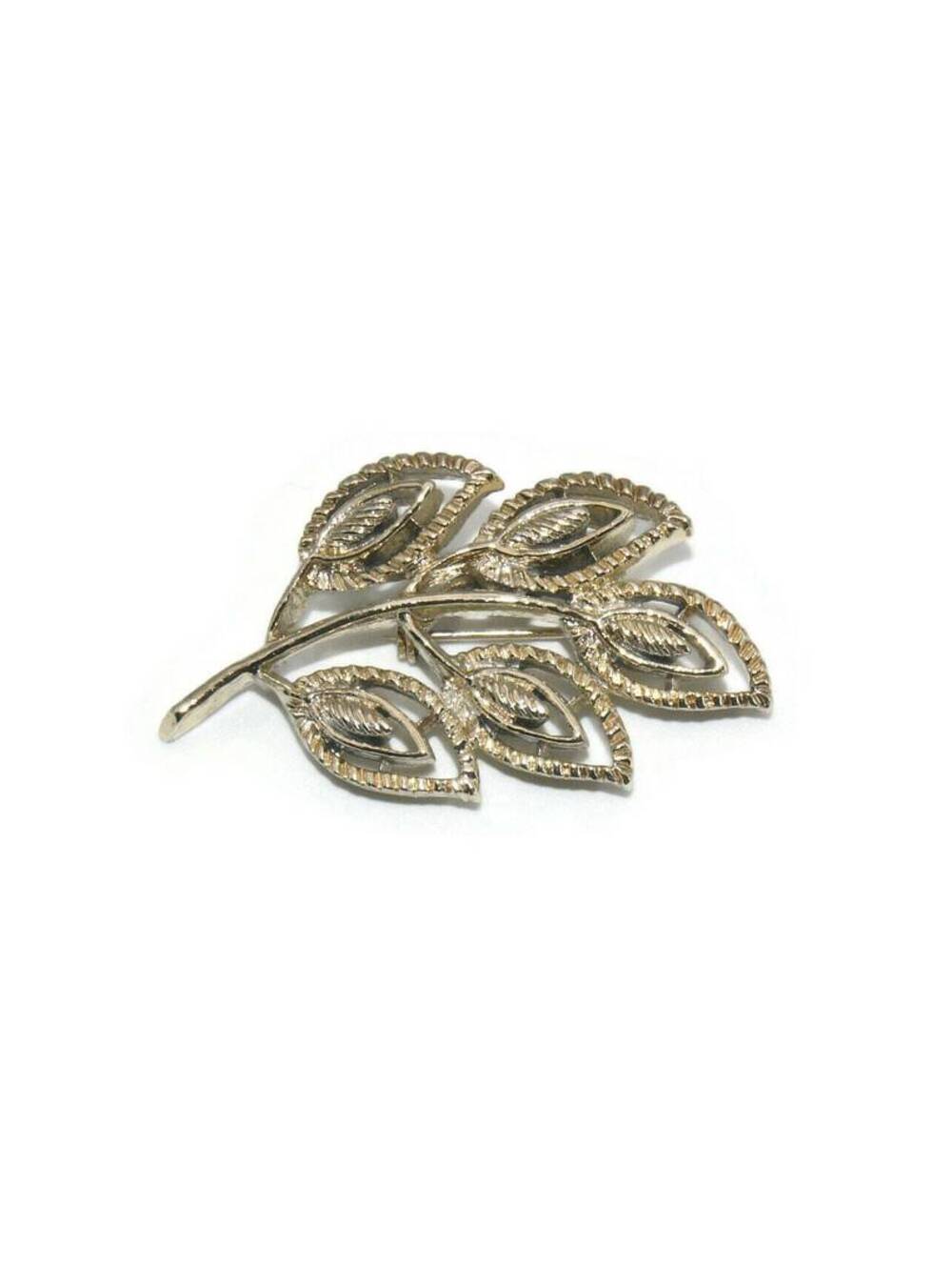 Vintage Gerry's Gold Tone Branch and Leaves Brooch. Gerry's Hallmark.